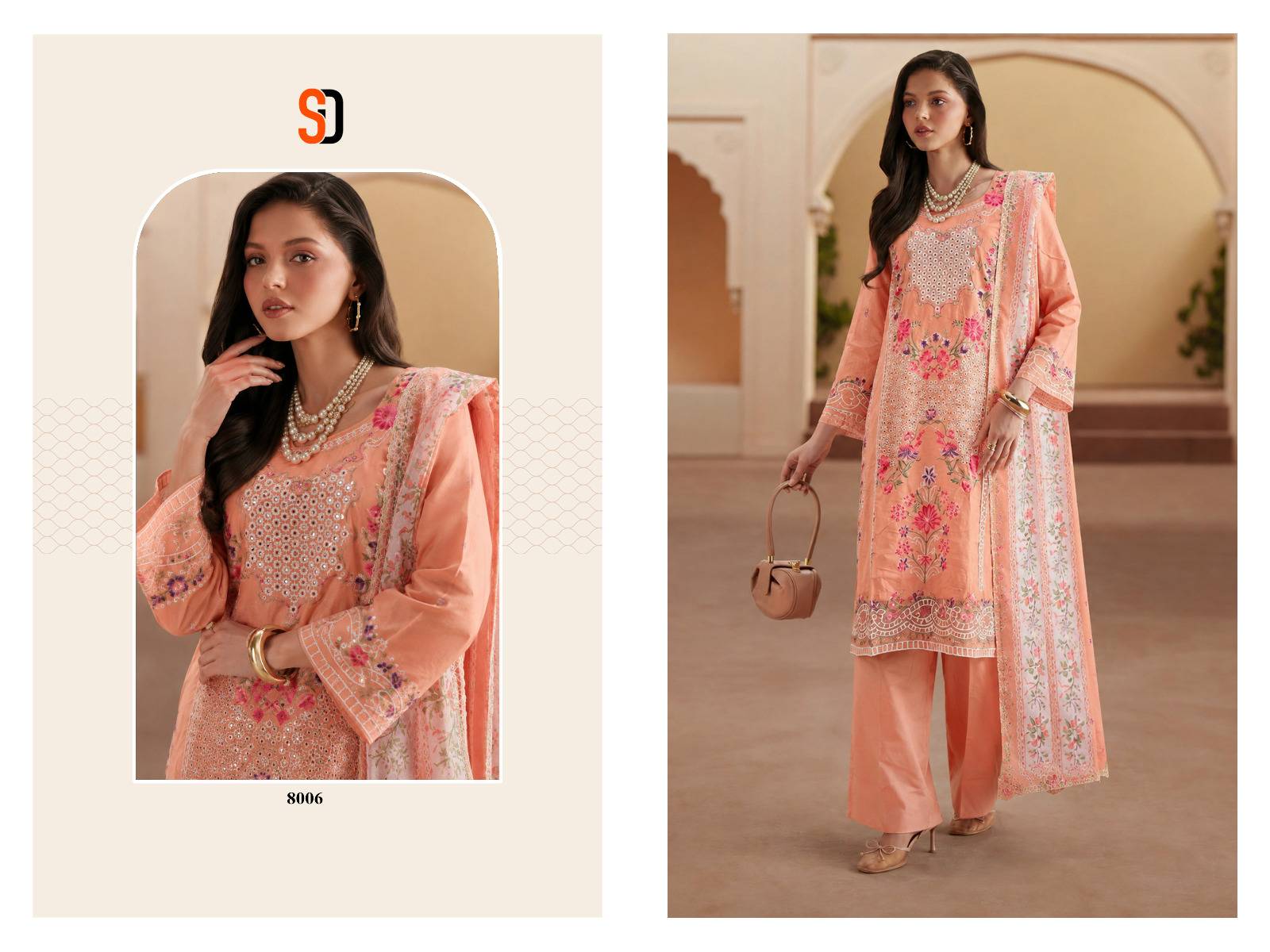 ELAF PREMIUM VOL 01 By SHRADDHA DESIGNER 8001 To 8006 Series Designer Suits Heavy linen Pakistani Dresses At Wholesale Price